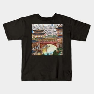 Chongqing city drawing Kids T-Shirt